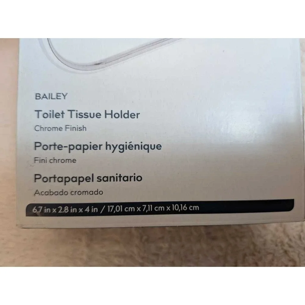 Style Selections Bailey Toilet Tissue Holder Chrome Finish New
